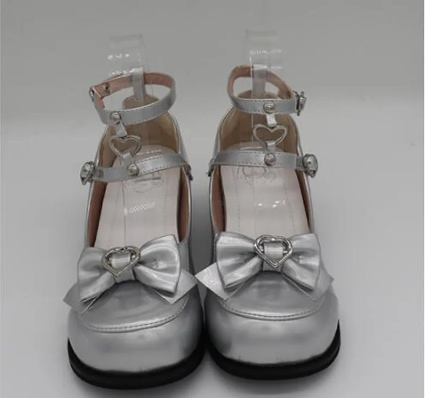 Симпатичные туфли из искусственной кожи с бантом для учеников готические