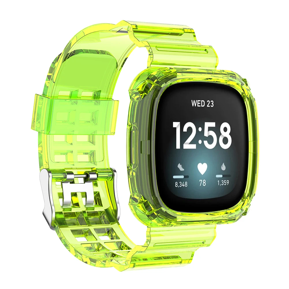 

TPU Strap Band Cover Watchband Case Outdoor 3 Sense Clear Accessories Shopping Wearing Accessories for Fitbit Versa