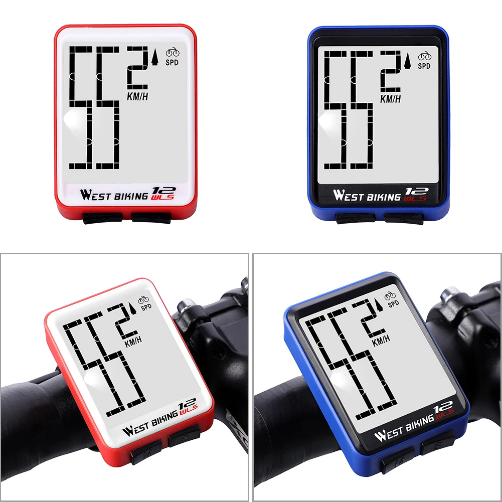

Bicycle computer rainproof wireless mountain bike LCD speedometer backlight automatic wake-up and multi-function distance time