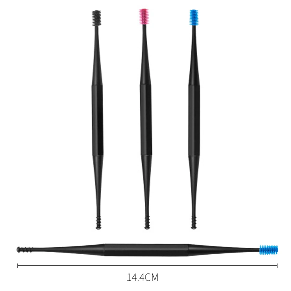 

1 PC Silicone Ear Pick Soft Double-ended Spiral Design Portable Ear Wax Remover Ear Cleaners Ear Spoon Health Care For Adult