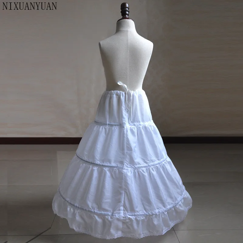 Новое ТРАПЕЦИЕВИДНОЕ детское платье с 3 кольцами подъюбник для невесты Нижняя