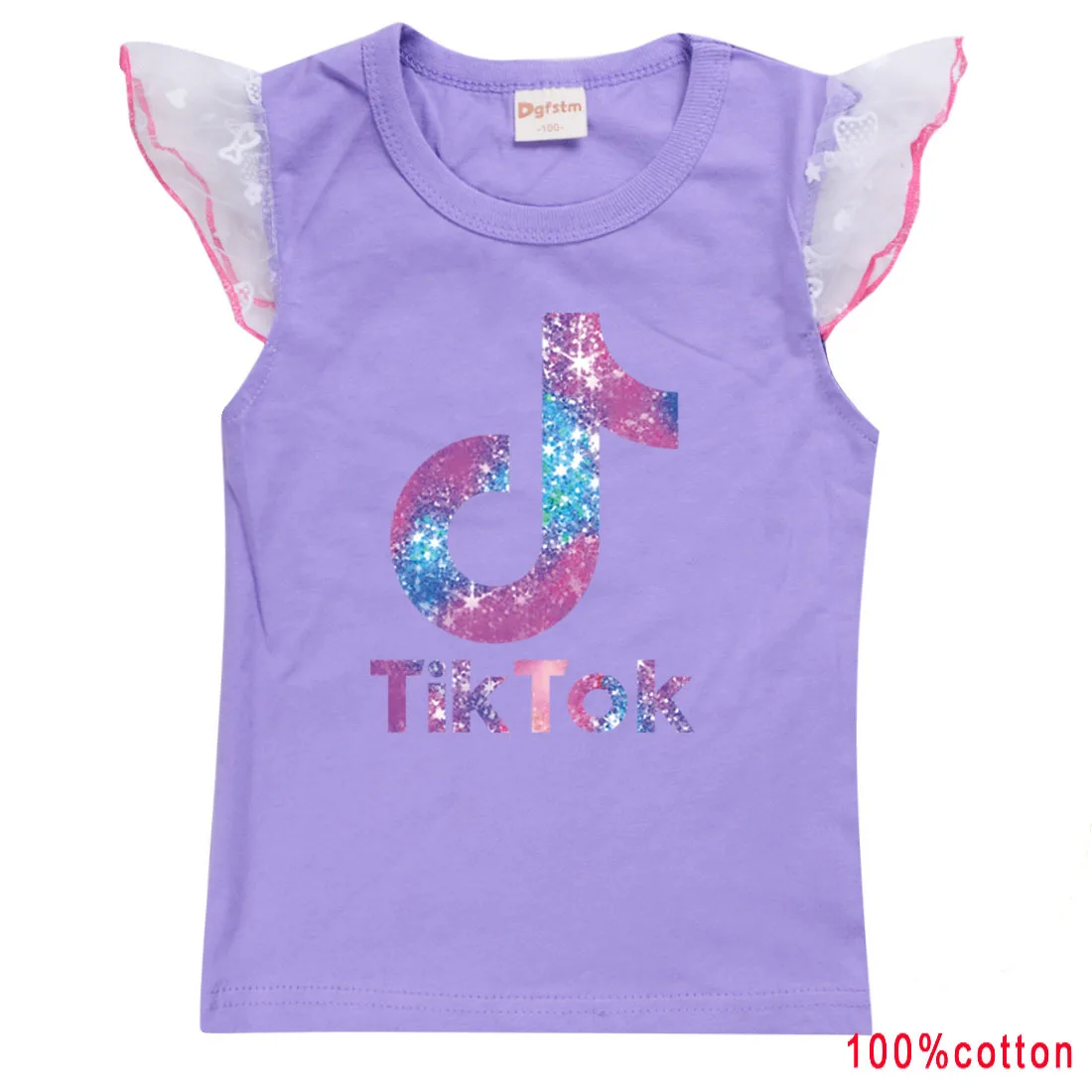 Футболки с принтом принцессы для девочек и мальчиков TIK TOK летняя детская