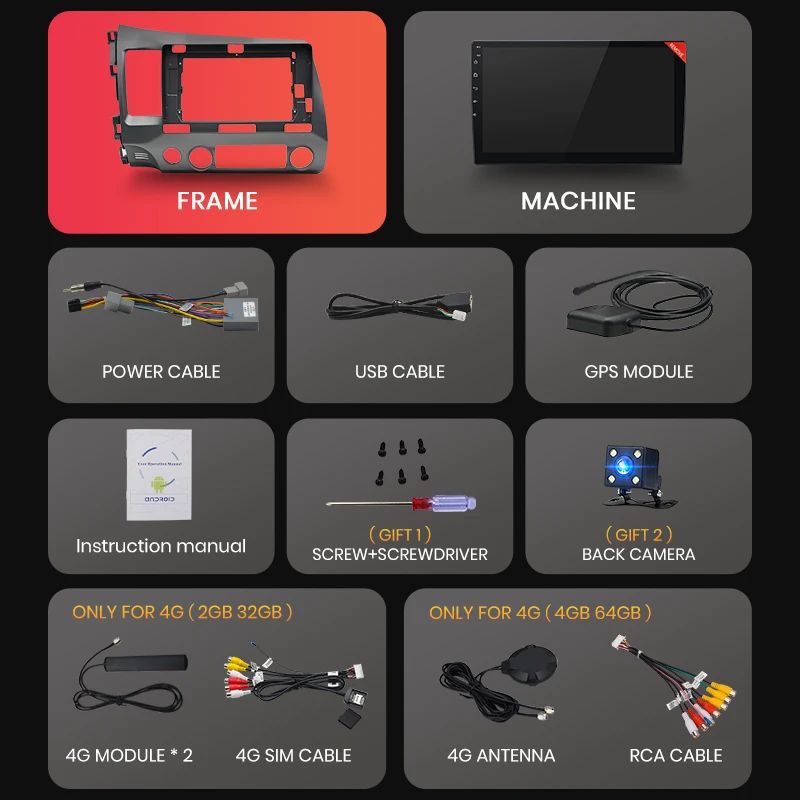 AWESAFE PX9 4G Android 6 0 автомобильный радиоприемник мультимедийный видеоплеер для Honda Civic