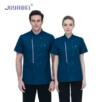 high quality chef jacket short sleeve cooking shirt restaurant uniform kitchen bakery chef clothes breathable waiter cook wear
