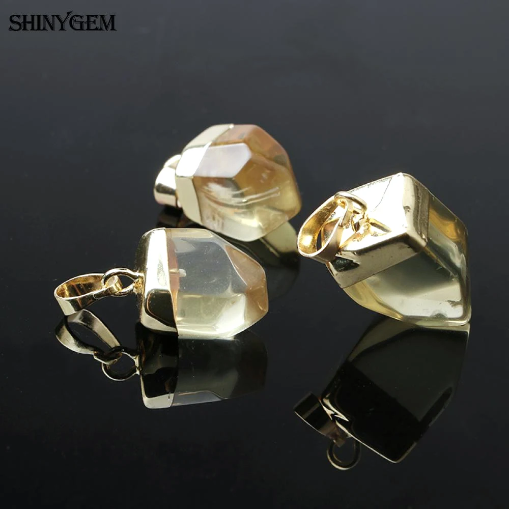 ShinyGem Необычные желтые бриллианты подвеска из чистого прозрачного желтого