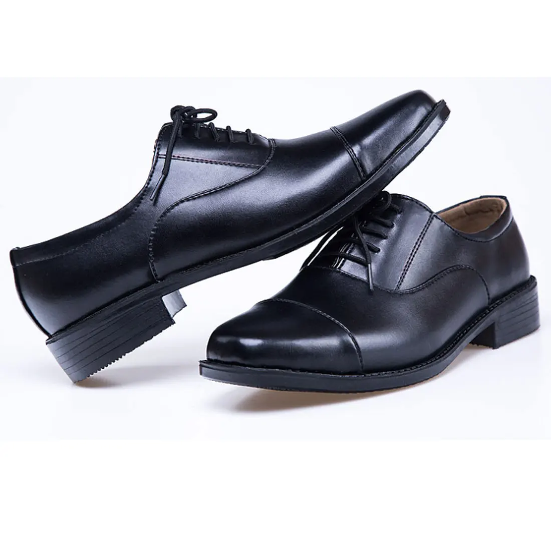 Туфли мужские классические квадратный носок модная кожаная обувь для мужчин