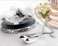 free shipping 200pcs love dove chrome bottle opener wedding favorparty gifts