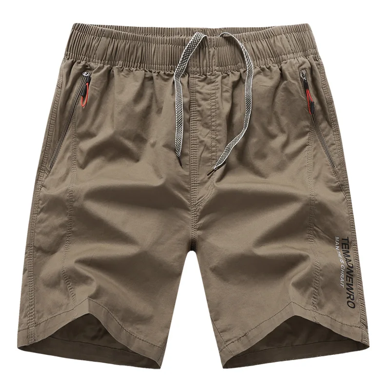 

Шорты мужские пляжные до колен, Свободные повседневные, с карманами, средней длины, однотонные, для папы, на лето