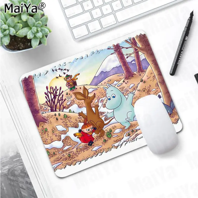 Not Lock Edge25x29cm Maiya Custom Skin cute hippo Moomin Pikku myy игровой коврик для мыши для ноутбука большой коврик для мыши Коврик для клавиатуры - Цвет: Not Lock Edge25x29cm