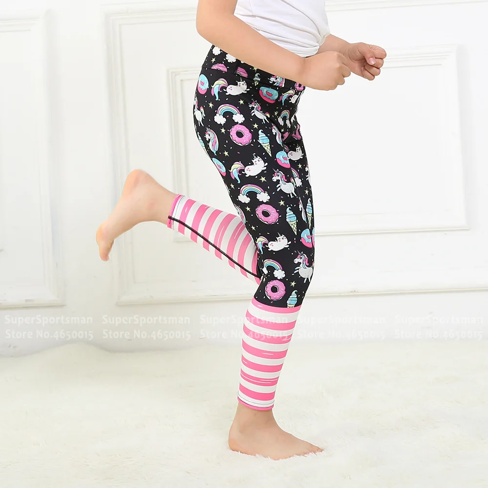 Детские спортивные Леггинсы для тренажерного зала штаны бега и йоги маленьких