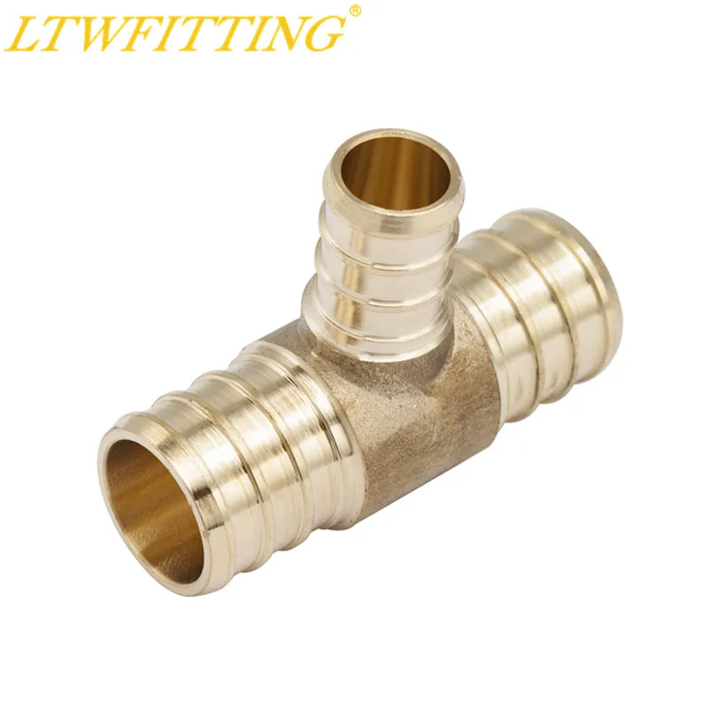 Латунный обжимной фитинг LTWFITTING PEX без свинца 3/4 дюйма x 1/2 тройник PEX|Фитинги для