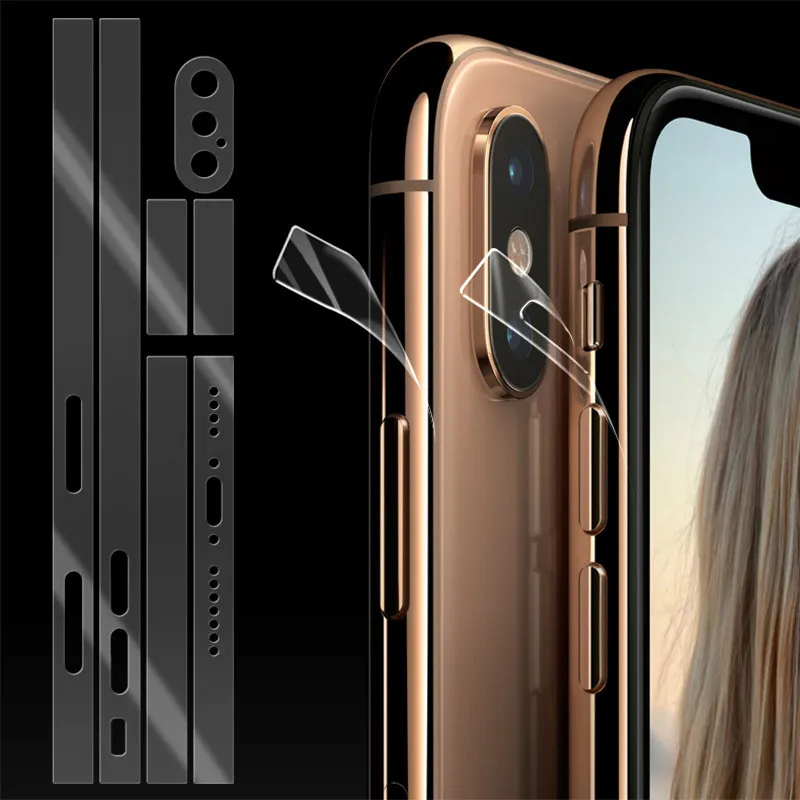 Ультратонкая наклейка для iPhone X XR XS MAX на боковую пленку 11 Pro Max 8 Plus из углеродного