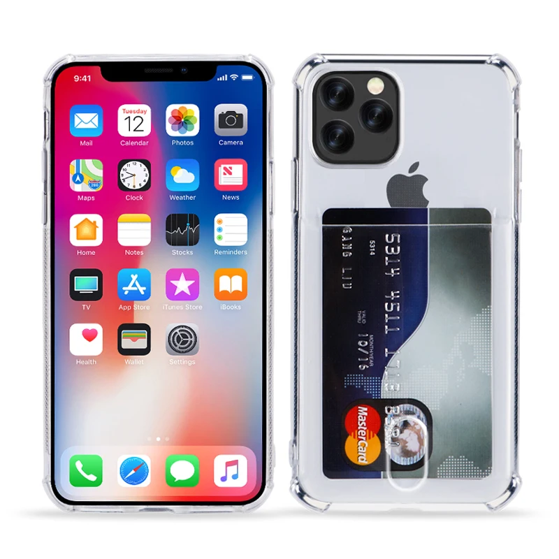Чехол с тяжелой защитой для iPhone 11 Pro X XR XS Max 6 6S 7 8 Plus, прозрачный чехол с отделением для карт, мягкий чехол для huawei mate 30 Pro P20 P30 Lite
