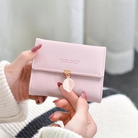 short wallet for woman 2021 luxury brand leather women wallet hasp coin purse card holder small women purse carteira feminina