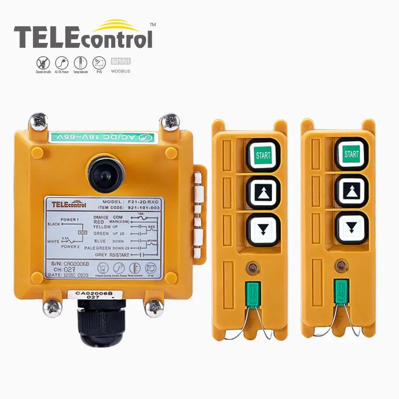 Industrial Wireless Remote Control F21-2D Radio Two Double Speed Buttons Key for Crane Hoist | Электроника