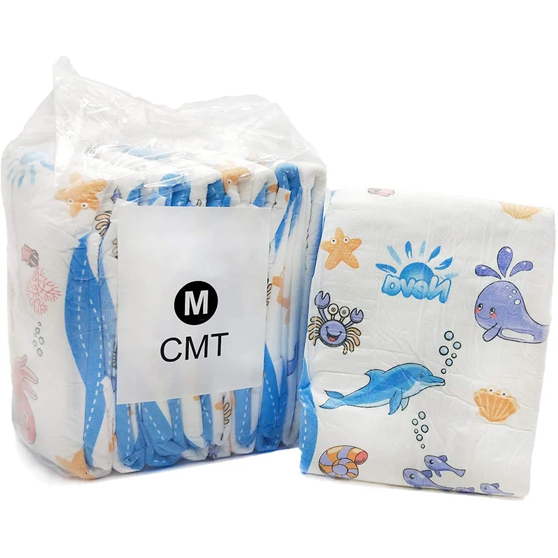 Детские подгузники abdl с милым принтом Ocean World эластичной талией детские