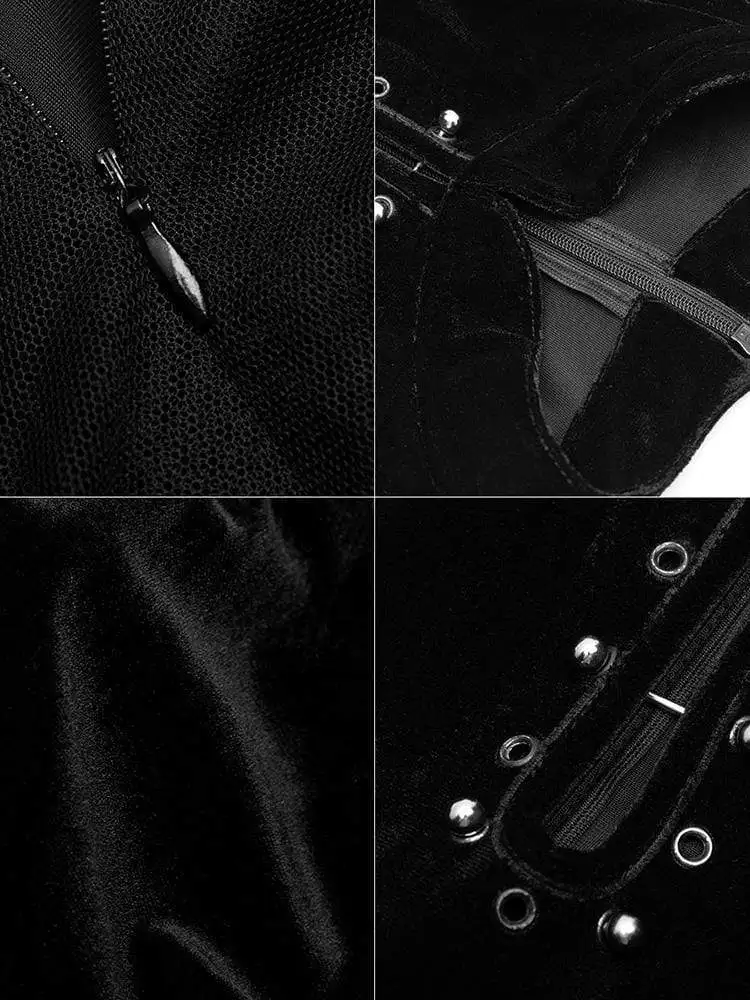 Женские кружевные платья в стиле панк с воротником-стойкой PQ-632 Азиатский размер