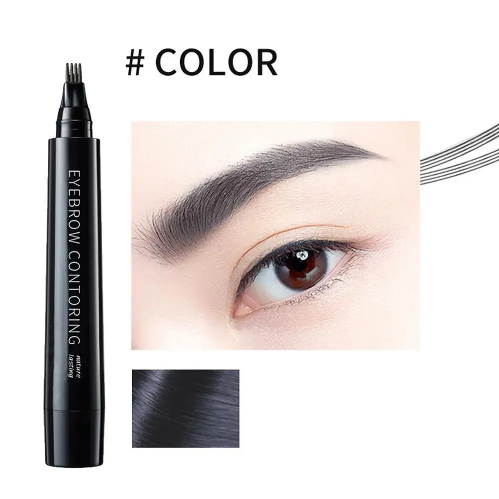 Карандаш для бровей с 4 крапанами профессиональная водостойкая жидкая косметика