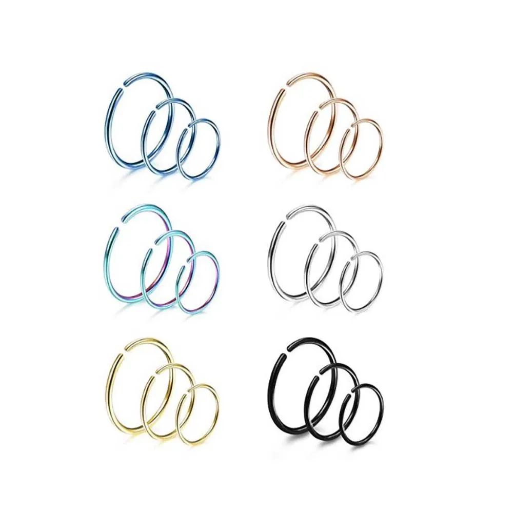 2 шт./лот модные сексуальные украшения для тела цветные кольца из нержавеющей