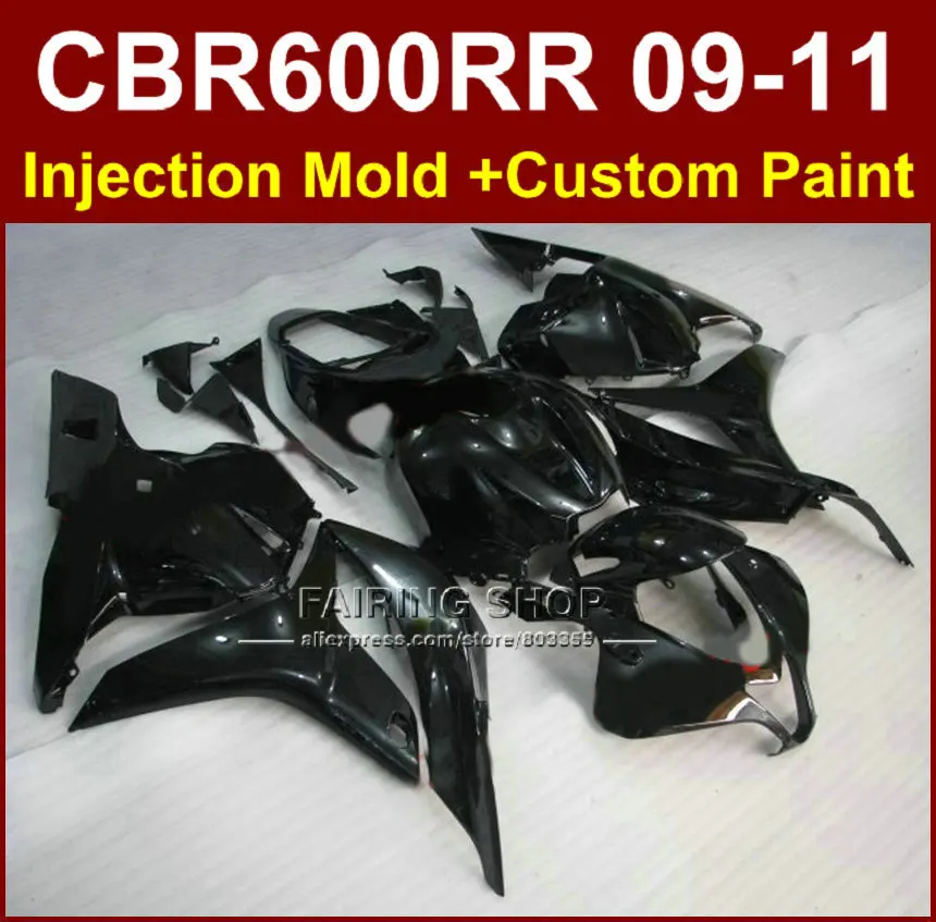 Плоские черные обтекатели обновленные Обтекатели для HONDA CBR600RR 2009 2010 2011 cbr600rr ABS CBR