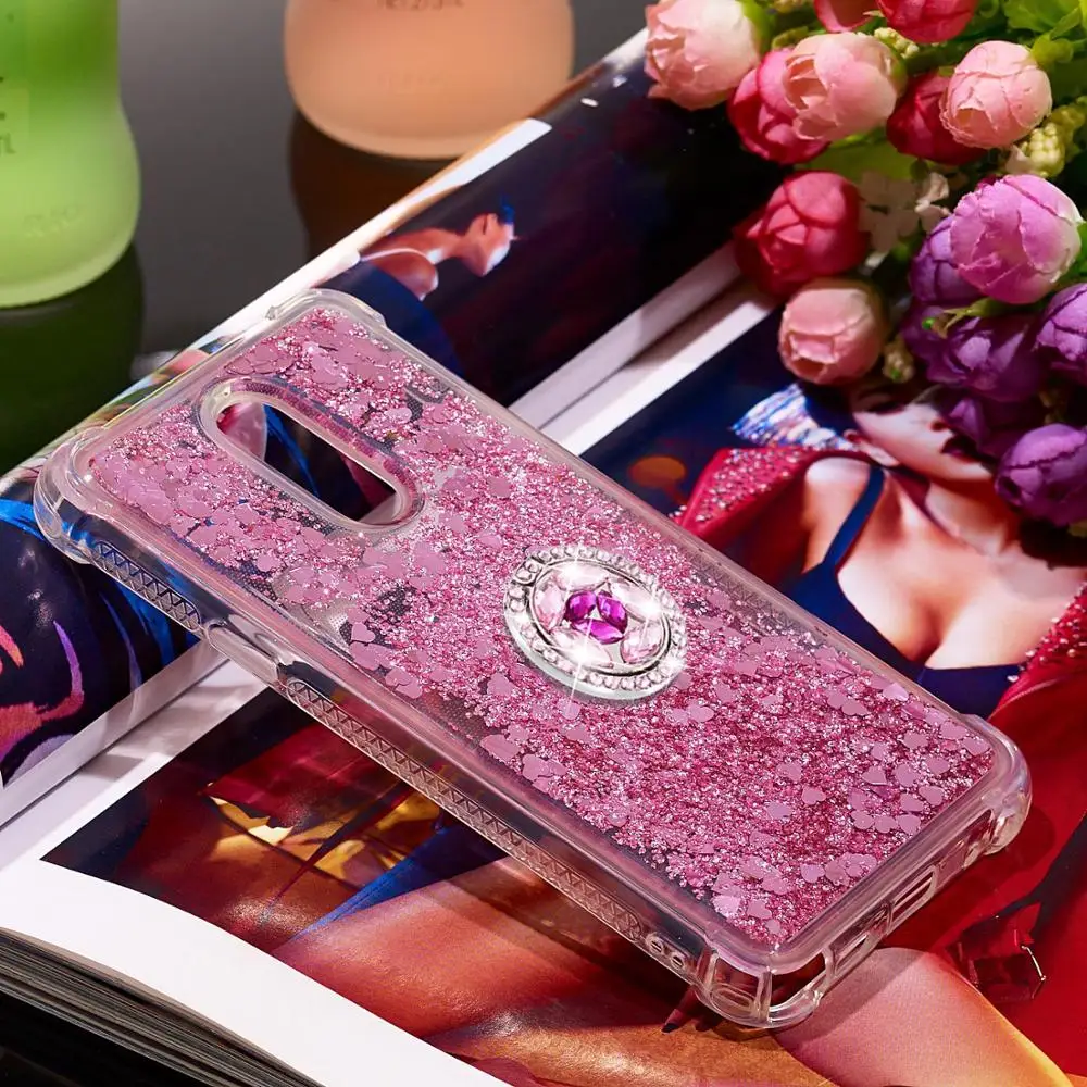 Зыбучий песок кольцо держатель чехол для телефона LG G7 ThinQ Stylo 5 4 3 Aristo 2 Plus Q Stylus LV3 2018