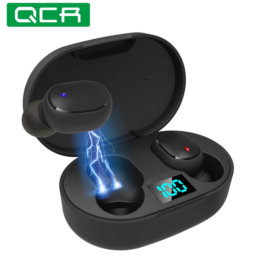 Наушники QCR E6S TWS Bluetooth 5 0 6D звук беспроводные наушники 280 мАч зарядное устройство