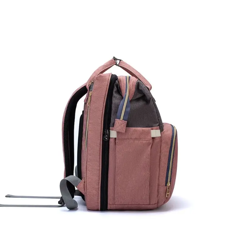 

2 IN 1 Folding Crib Backpack Multifunctional Large-Capacity Diaper Bag