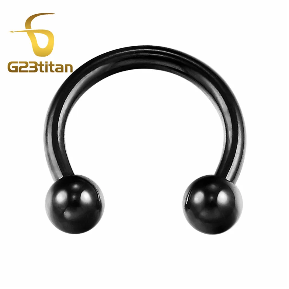 Circular Barbells 10 шт. в партии G23 титановые округлые микроштанги Bananabells губная серьга ювелирные украшения для пирсинга кольца оптом - Окраска металла: Circular Barbells
