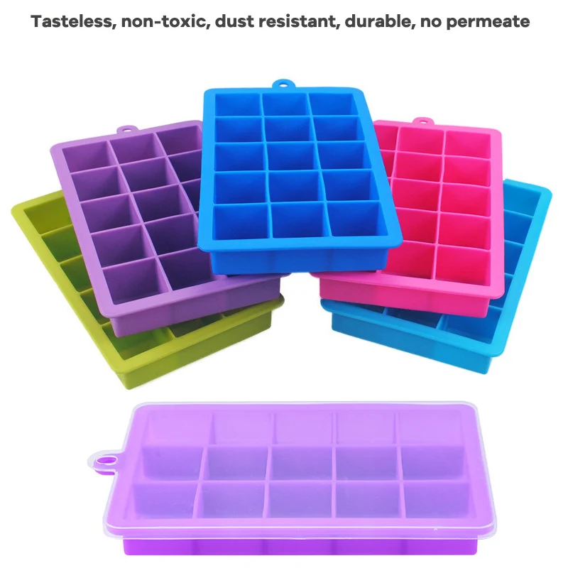 Форма для льда с 24 ячейками силиконовая форма квадратная легко снимаемая