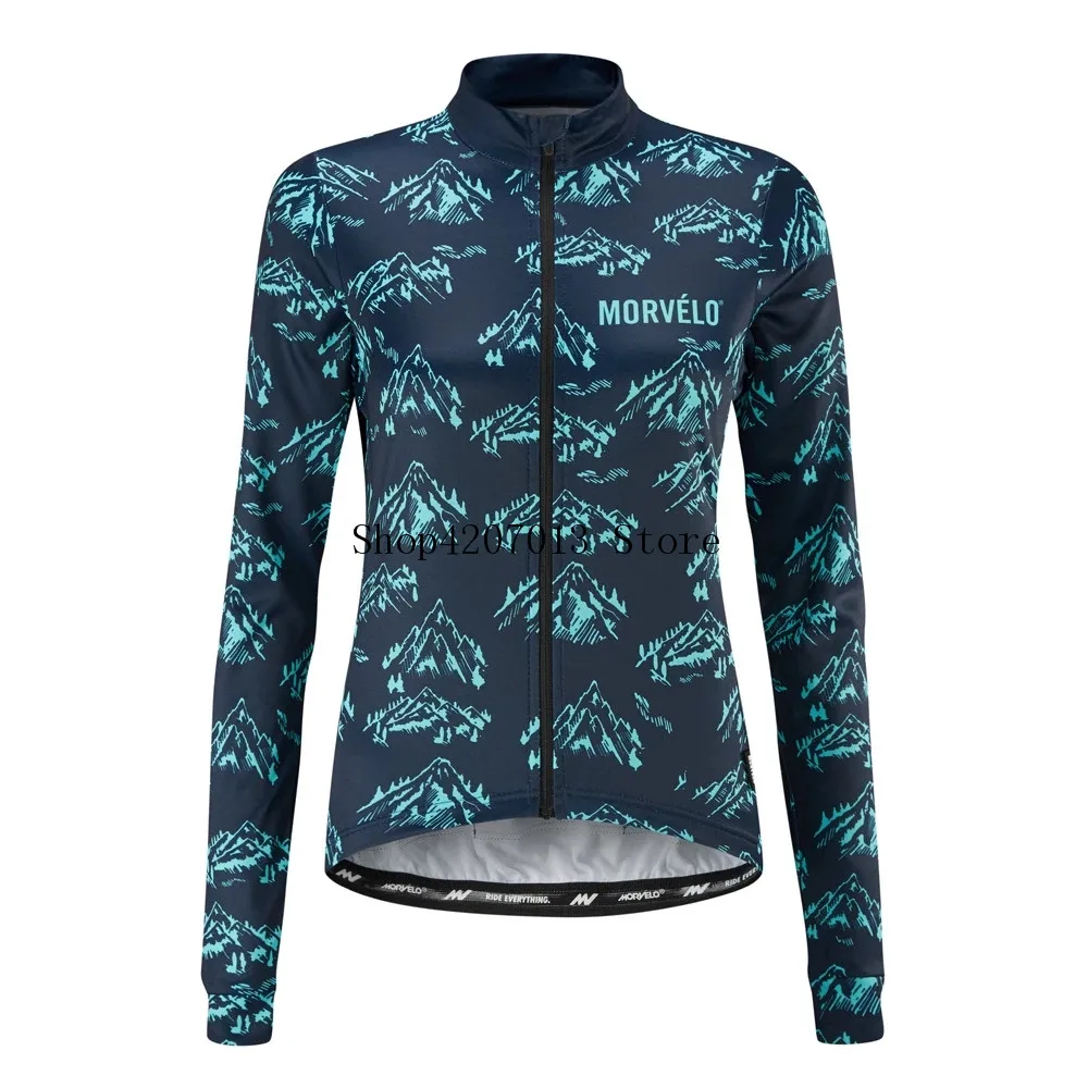 Morvelo 2019 Женская Осенняя футболка с длинным рукавом для езды на велосипеде Джерси