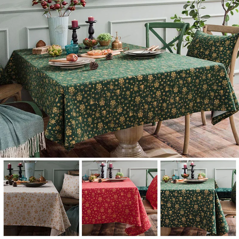 

Sinos impresso toalha de mesa de natal toalha de mesa de cozinha pano de ano novo jantar festa de decoração de casa