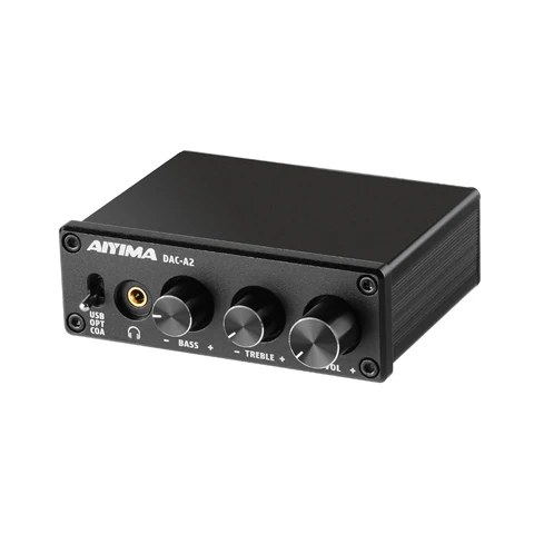 AIYIMA мини-усилитель 2,0 Hifi цифровой декодер USB DAC аудио усилитель для наушников 24 бит 96 кГц коаксиальный Оптический выход RCA Amp