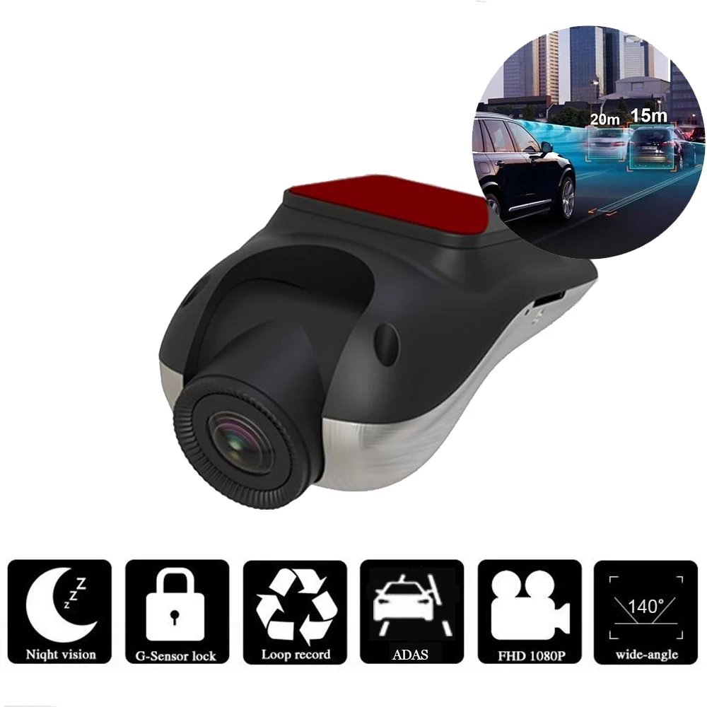 

1080P HD DVR Car Video Camera Driving Night Vision Dash Cam Android ADAS Car Video Recorder X7 GPS Mini Dash Cam Front and Rear