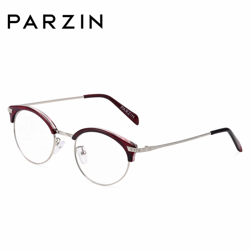 PARZIN полуободковая пластиковая оправа TR90 для очков с прозрачными линзами