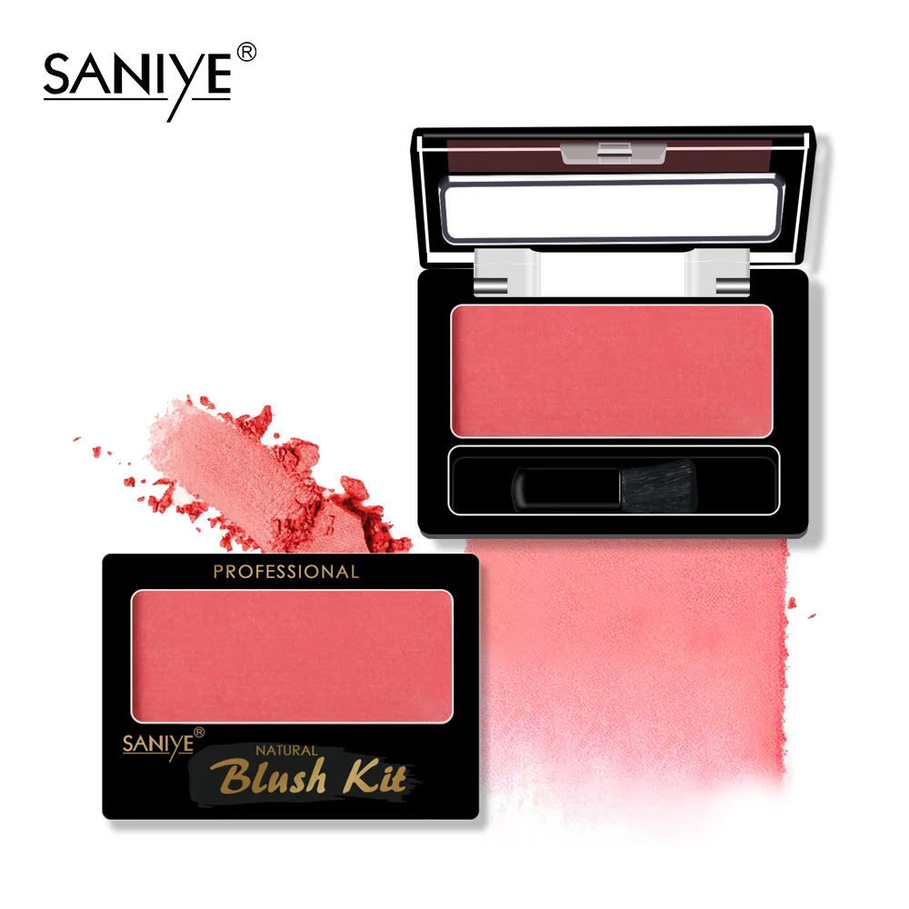 SANIYE розовый румяна макияж Косметическая натуральная прессованная Палетка румян