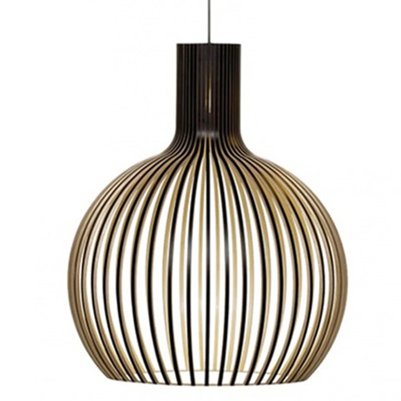 

Modern Holland Wood Birdcage Chandelier Lighting Nordic Wooden LED Ceiling Pendant Lamps Restaurant Cafe Decoration Chandeliers