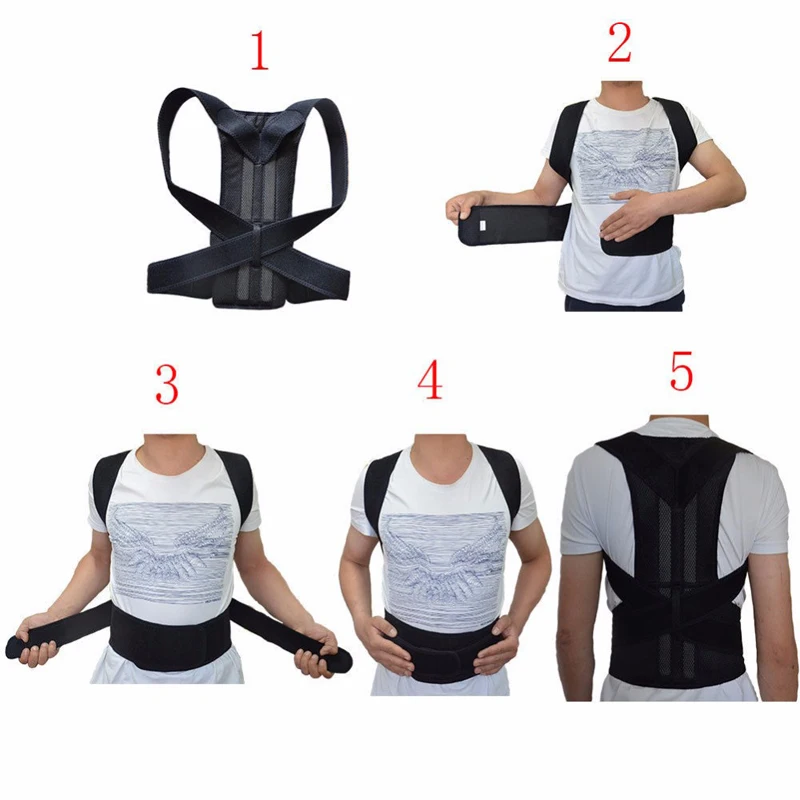 

Adjustable Posture Corrector Orthopedic Men And Women Back Support Braces Shoulder Back Corrector Health Care Band Belt