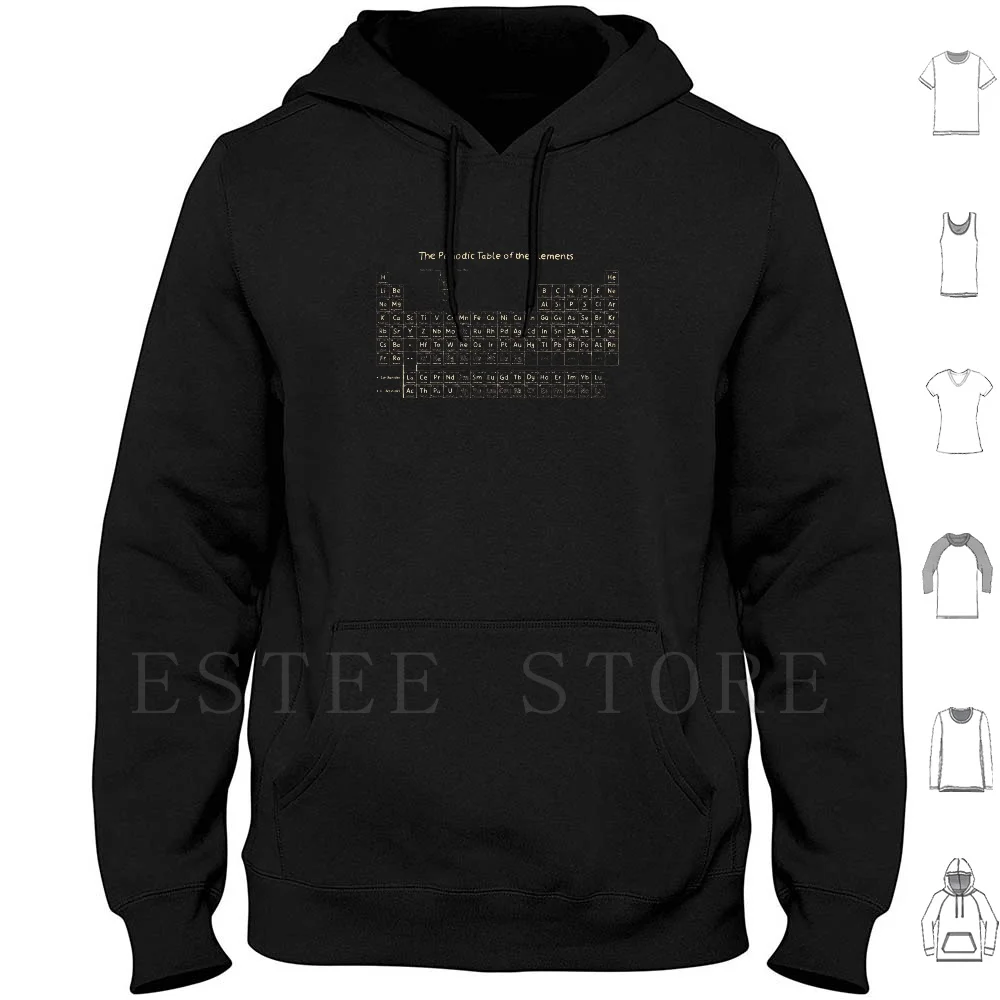 

The Periodic Table Of The-Hand Drawn Hoodies Long Sleeve Nerd Geek Science Periodic Table Chemistry Chemistry