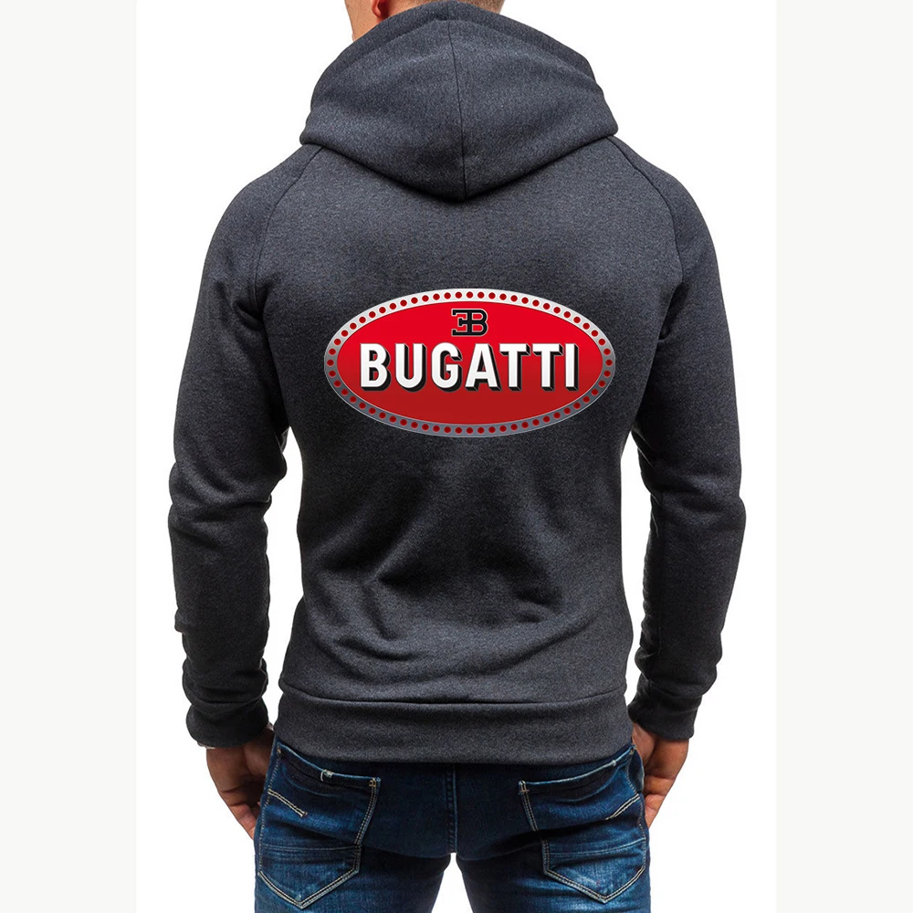 

New 2021 Bugatti Car Logo Winter Men Casual Hoodie Men Sweatshirt Sports Sweatshirt Women Hooded Leisure Clothing