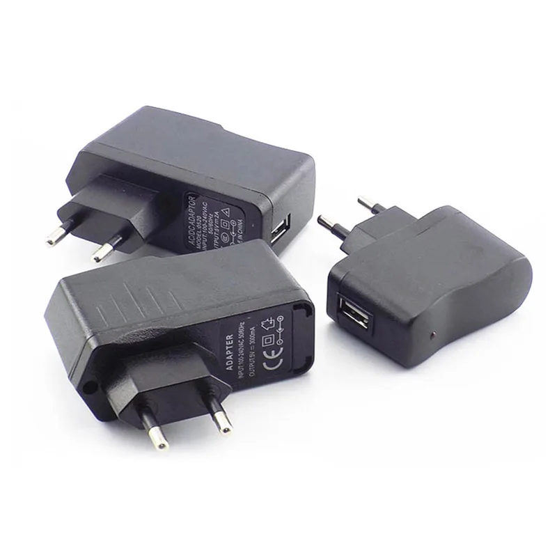 DC USB Charger 5V 0.5A/1A/2A/3A 3000ma Micro Charging Port Power Adapter Converter Supply For LED Strip Lights Phone US/EU |