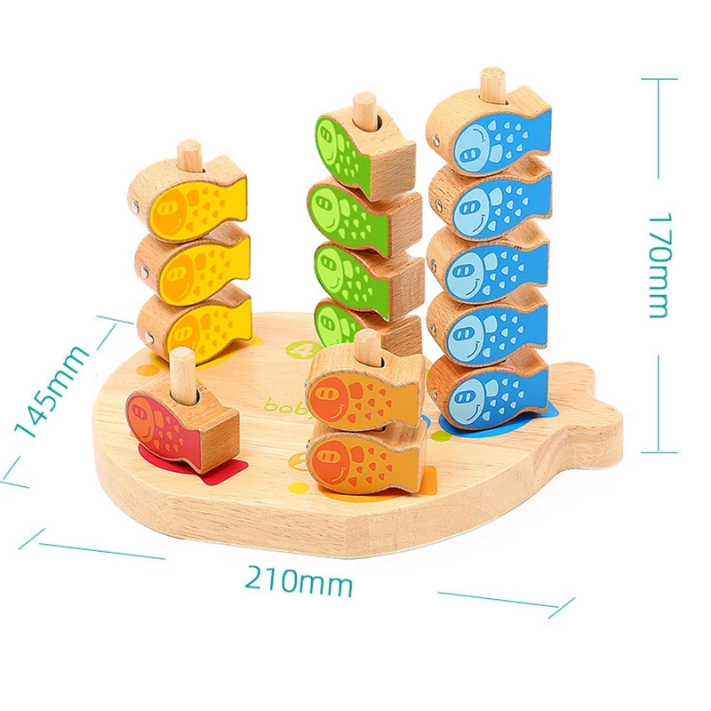 

Children's Wooden Magnetic Fishing Toy Kitten Fishing Game Quality Wood Fishing Multifunctional Educational Toys Gift