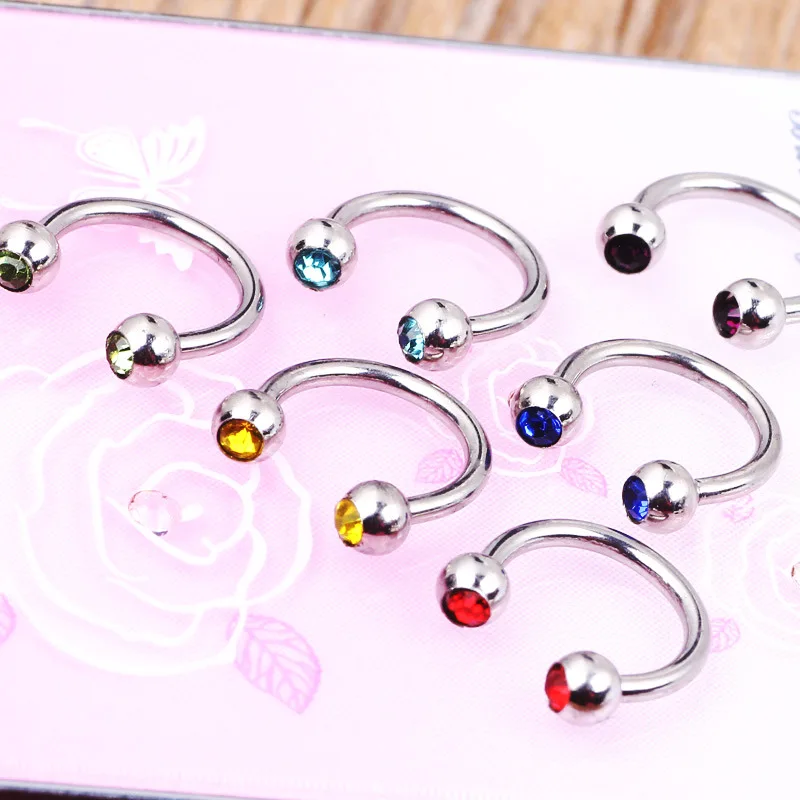 2019 пробки для ушей пирсинг в пупок модное стальное кольцо носа медицинский