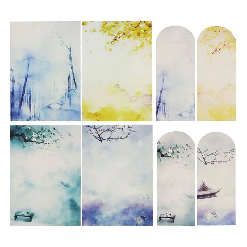 Набор стационарной бумаги для письма набор бумажных букв 32 разных цвета и 16