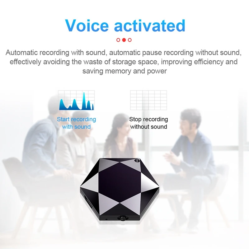 M6 Mini Pendant Shaped Digital Voice Activated Recorder Sound Device Professional Audio (16G) | Электроника