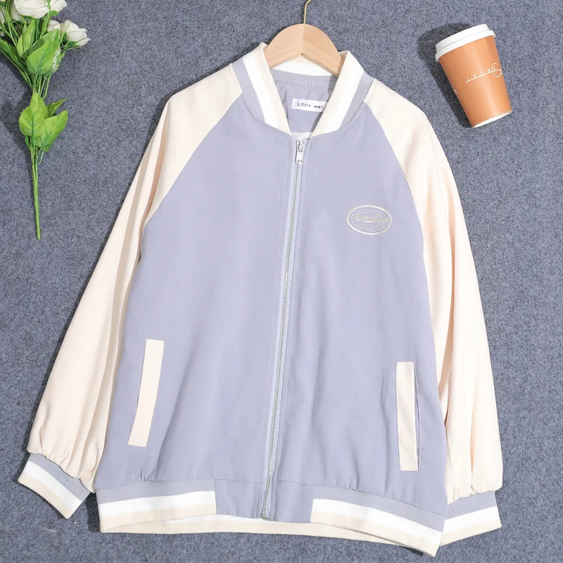

2021new Coat Women's Autumn Retro Style Baseball Uniform Student Lazy Salt Shirt Loose