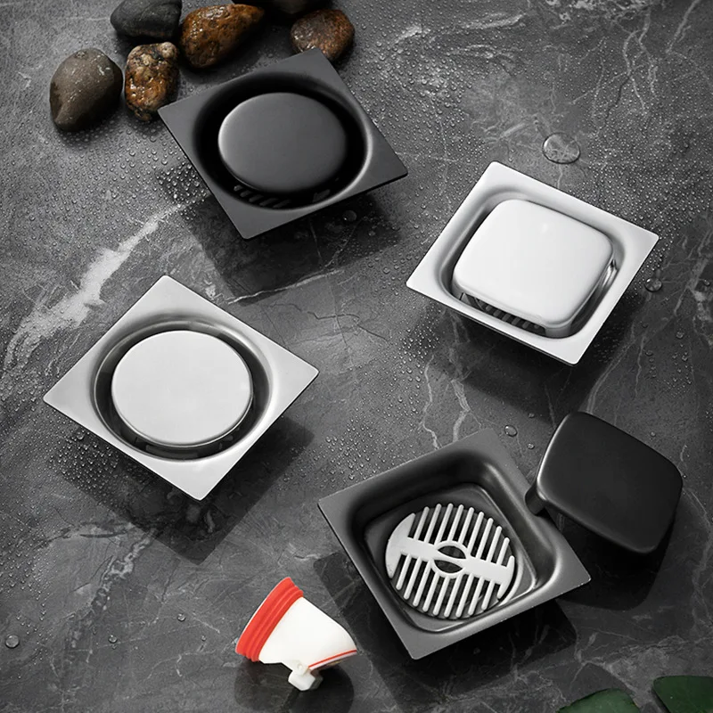 

Bathroom Accessories Stainless Steel Thickened Floor Drain Fast Water Leakage Stealth Odor Prevention Clogging Shower Room