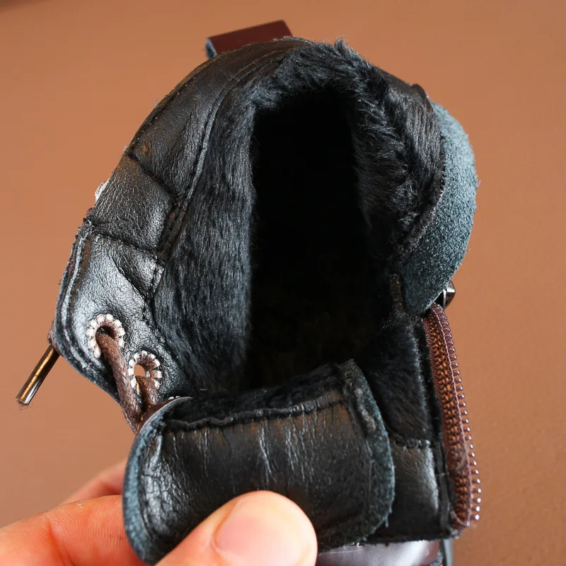 DIMI 2020 зимняя детская обувь для мальчиков и девочек модные детские ботинки Martin из