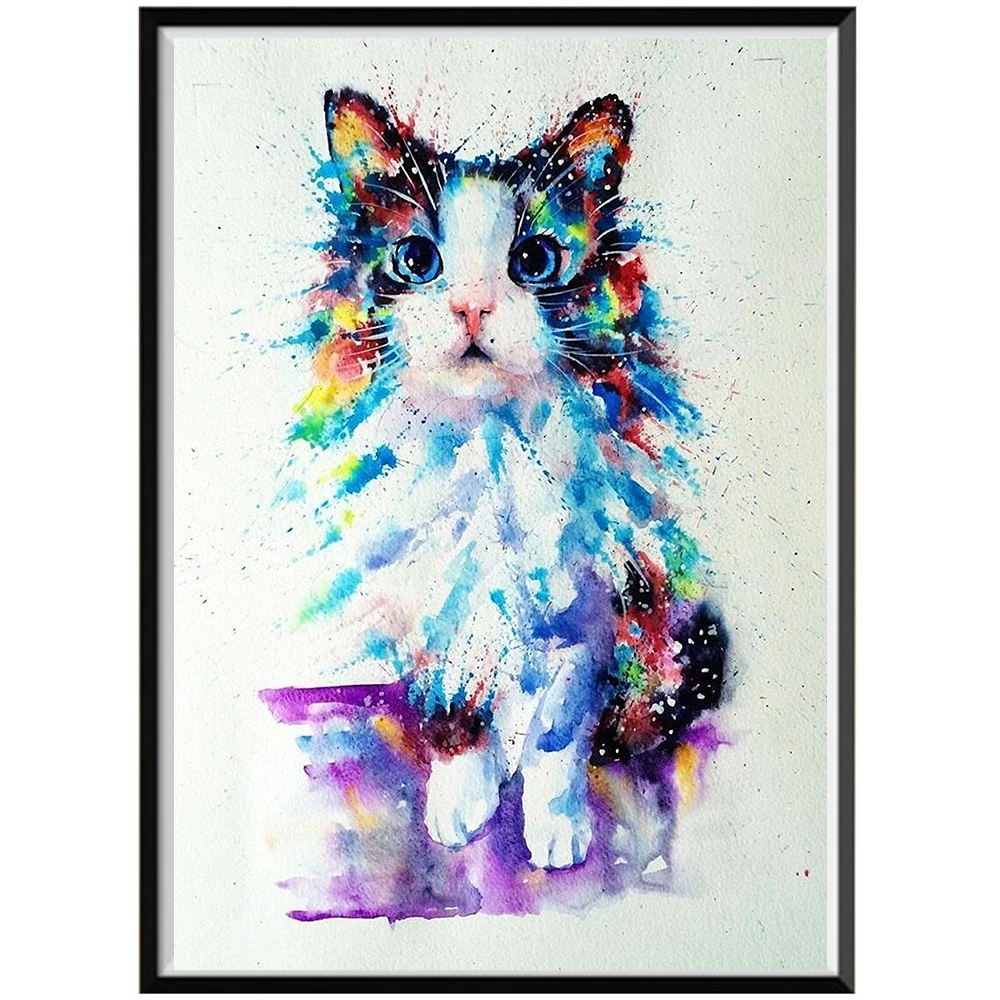 5D алмазная живопись Мультяшные животные тигр леопард кот Алмазная мозаика