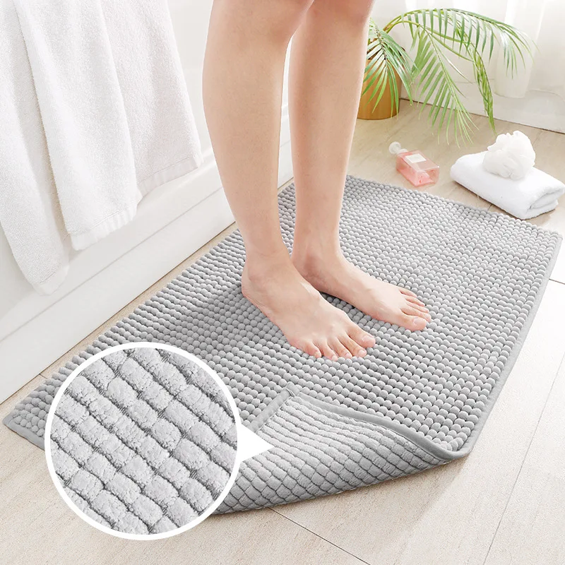 

Water Absorption Mat Soft Household Bathroom Shower Cotton Bath Blanket Corridor Absorbent Carpet Kitchen Anti-slip Chenille Rug