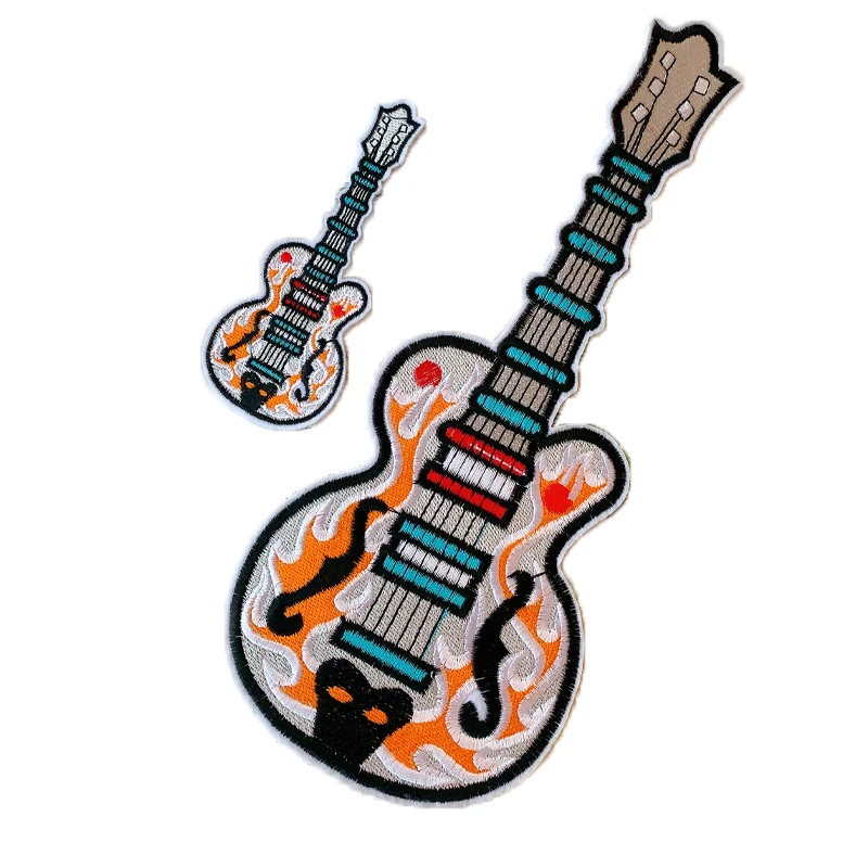

Music Guitar Patches Embroidered Patches Appliques Badges Iron on patches Wholesale Patche Sewing Supplies Clothing Accessories